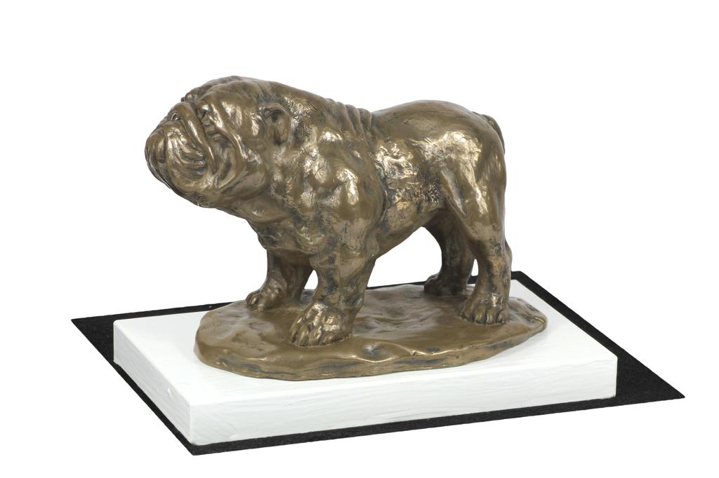 Bulldog I - Dog Figurine, Figure On a White Base, Trophy for Art-Dog Dog Show Exhibition
