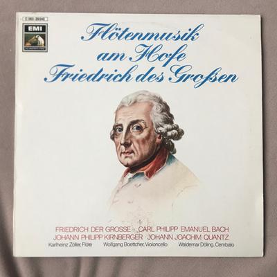 Виниловая пластинка KARLHEINZ ZLLER WOLFGANG BOETTCHE  Flotenmusik Am Hofe Friedrich Des G 1C06329040 Electrola 1972 Германия Классика Б/у