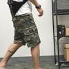 Мужские камуфляжные шорты-карго для активного отдыха — многокарманные, средней длины, в стиле милитари, на весну и лето