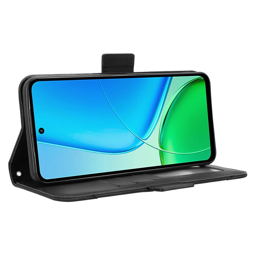 For vivo Y29 4G Leather Case Phone Wallet Cover with Multiple Card Slots