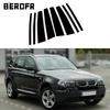 8 шт./комплект Глянцевые черные стойки кузова автомобиля Piano Black для BMW X3 2004 2005 2006 2007 2008 2009 2010 Накладки-наклейки на молдинги окон дверей