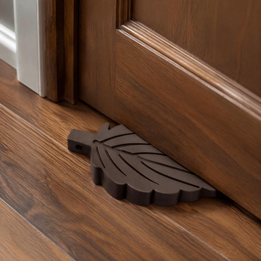 2 Pcs Brown Heavy Duty Door Stopper TPR Under Draft Stopper No Tools Door Wedge Stopper For Carpets