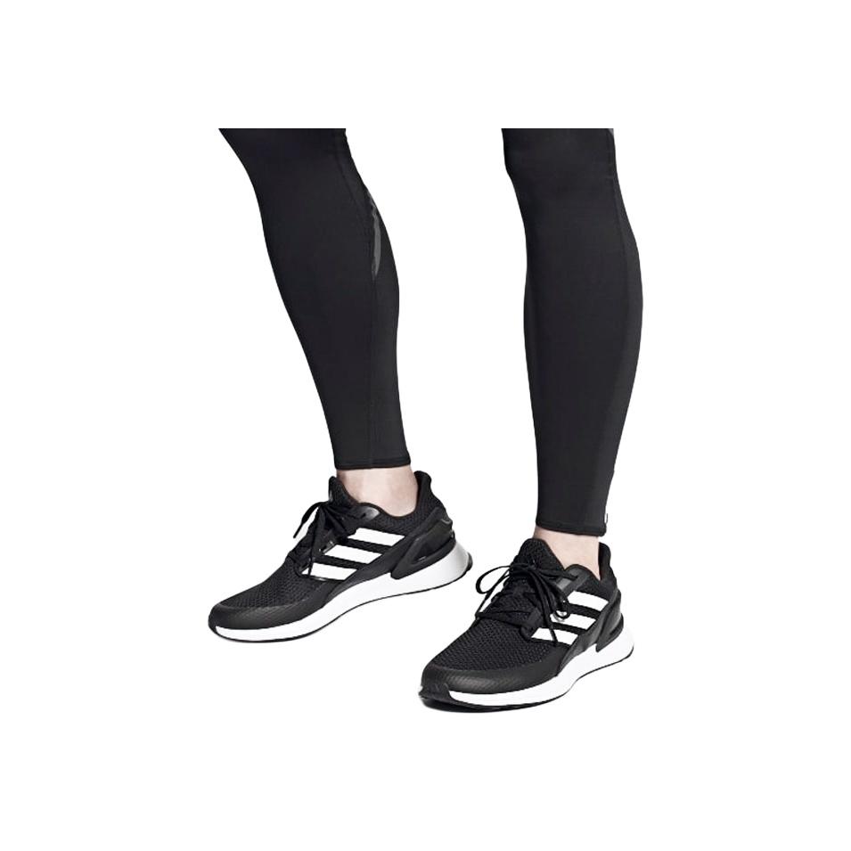 Adidas Rapidarun Run Повседневная Амортизация Низкий Верх Кроссовки Унисекс Черный Белый FY5306