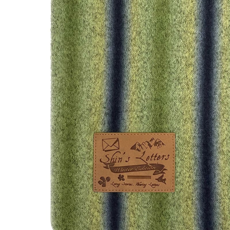 Письма Шина D.Глушитель №14 _ Зеленый полосатый большой шарф