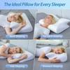 Memory Foam Cervical Pillow Ergonomic Neck Support Butterfly Shape Contour Pillow Back Pain Relief Side Sleeper Travel Pillow
