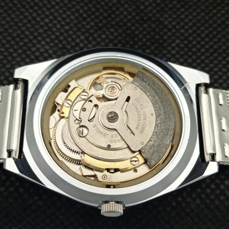 ВОССТАНОВЛЕННЫЕ ВИНТАЖНЫЕ SEIKO 5 AUTO 6309A ЯПОНИЯ МУЖСКИЕ АРАБСКИЕ ЧЕРНЫЕ ЧАСЫ a298957-2
