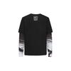 Fukushin Evisu Многослойный Логотип Имитация Двух peças Футболка Мужские Топы Черный 2EAGNM0TL573XX