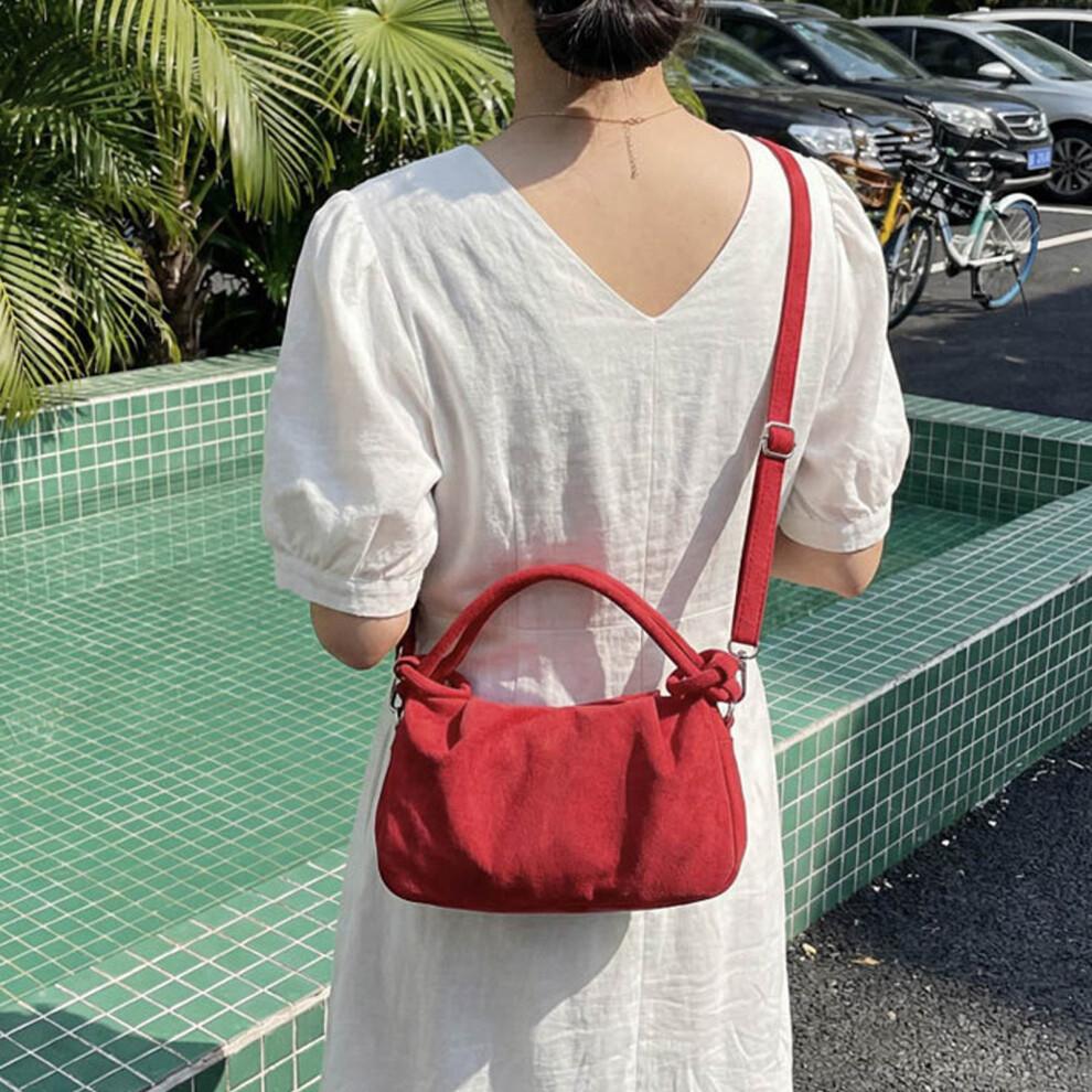 Women Shoulder Bag Suedes Purse Clutches Shoulder Toted-Green