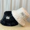 Hat Women's Velvet Thickened Warm Fisherman Hat Women's Korean Style Face Showing Cute Versatile Cold Hat Warm Hat Large Brim
