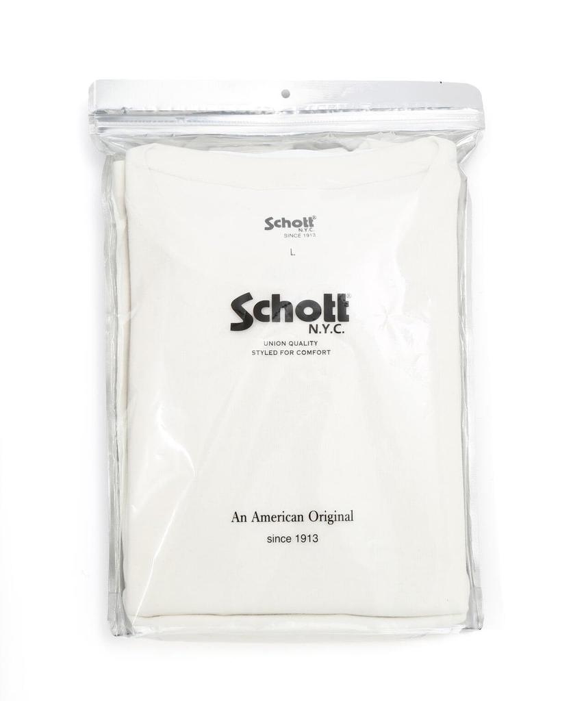 Футболка Schott NYC, 2 шт., мужская, размер M, размер 030, белая, 782-4934001