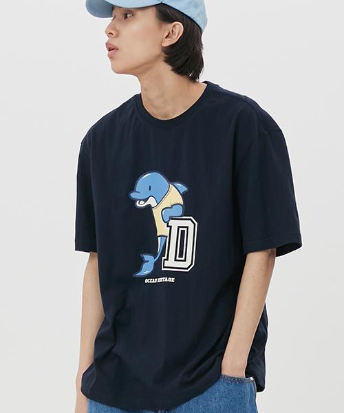 DOLPHIN WAVE APPAREL Футболка с дельфином и Initial D