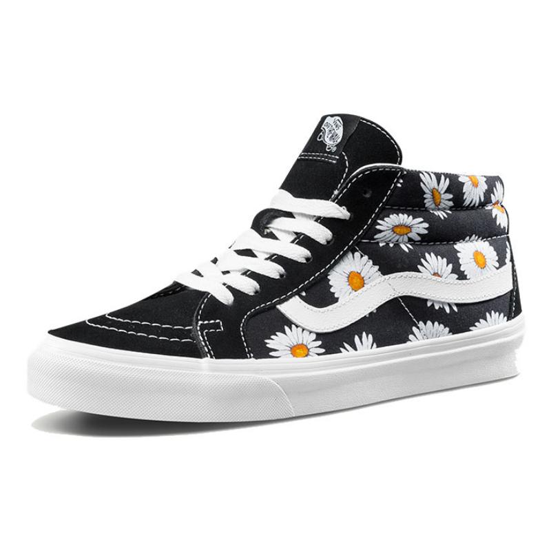 Vans SK8 Mid Цветочный узор 'Черный Белый' Vans VN0A391FTOZ