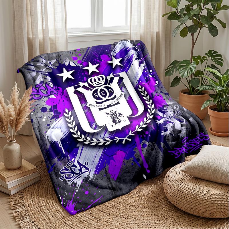 Anderlecht FC Soft Flannel Fleece Blanket Lightweight Cozy Warm Throw Blanket For Sofa Bed Home Decor