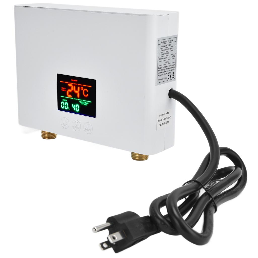 IPX4 3000W проточный водонагреватель с дистанционным управлением и сенсорной панелью для кухни и ванной комнаты