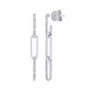 925 Silver Ear Buckles Fashion Hoop Earrings White Crystal Luxury Women's Earrings Wedding Women's Jewelry Premium Gift
