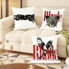 Fashion Brand RRHUDEs Cushion Cover Natural Linen Organic Fabric DoubleSided Printing Couch Pillow Covers Home Decor