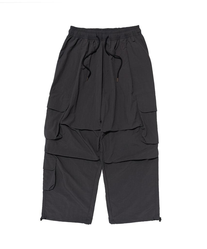 CARGOBROS Multi-Pocket Nylon Cargo Pants (Charcoal)