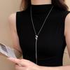 Золотая Круглая Подвеска-Капля Длинное Ожерелье для Женщин Элегантное Легкое Роскошное Деликатное Аксессуар-Цепочка для Свитера