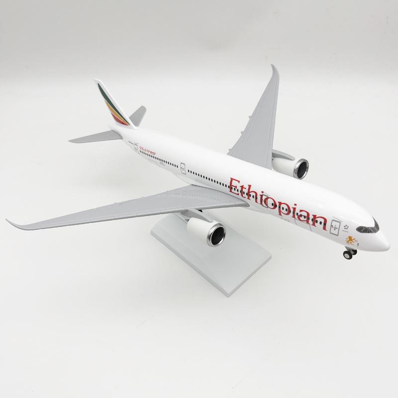 Модель самолета Ethiopian Airlines A350 30 см - Статичный дисплей и предмет подарка
