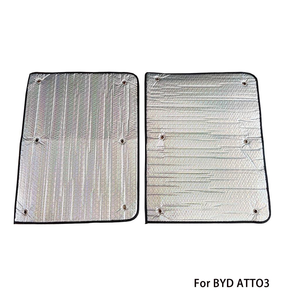 2Pcs Car Sunroof Sunshade Heat Insulation Cover Windscreen Sun Shade Sun Protection Fit for Byd Atto 3 Yuan Plus MG ZE EV