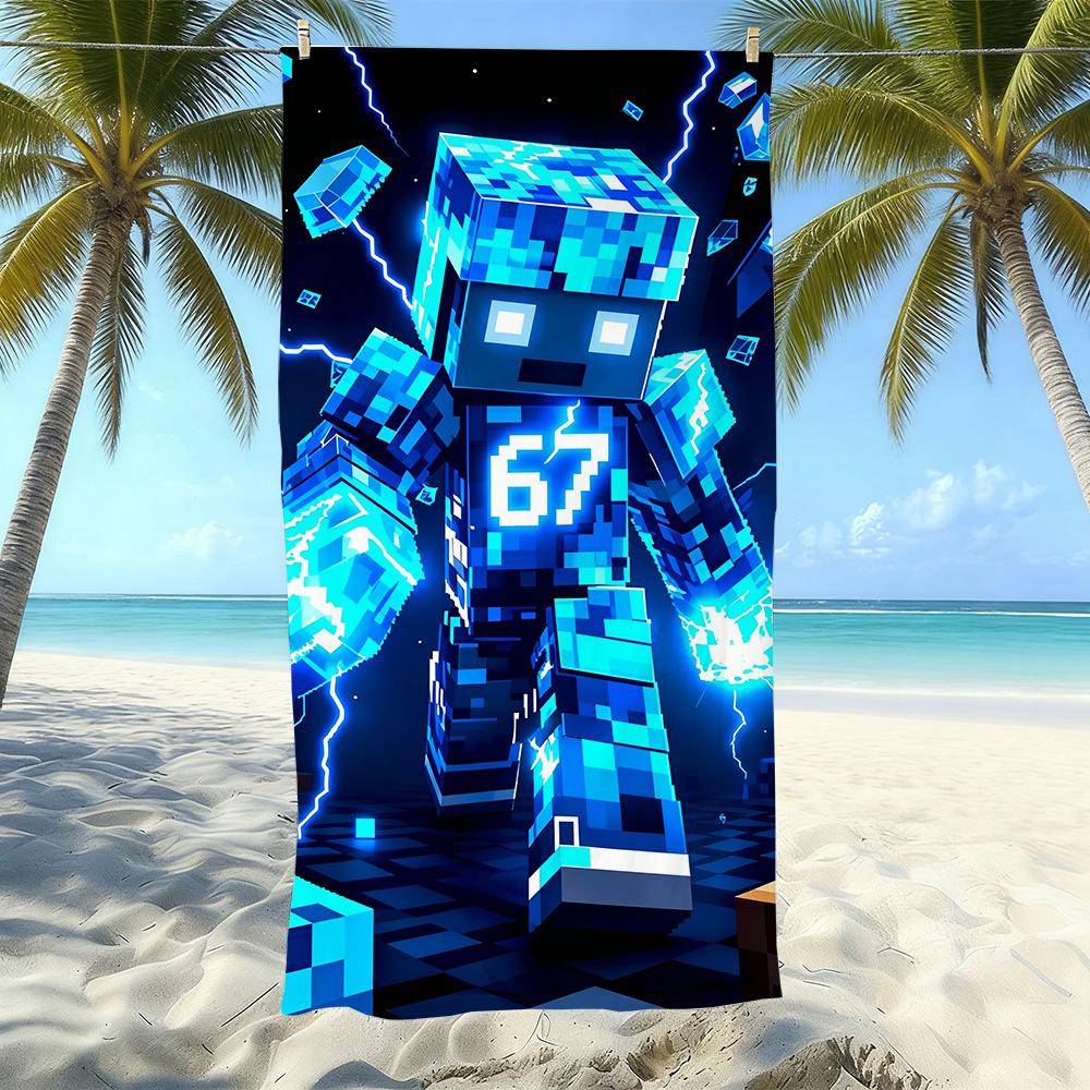 Explosive 67 Digital Printed Beach Towel Sand-Proof Absorbent Bath Towel Seaside Vacation Quick-Drying Towel