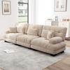3-Seater Modular Corner Sofa with Deep Seat, Chenille Sofa Bed Upholstered for Living Room, Apartment, Studio, Office, Chenille Light Brown