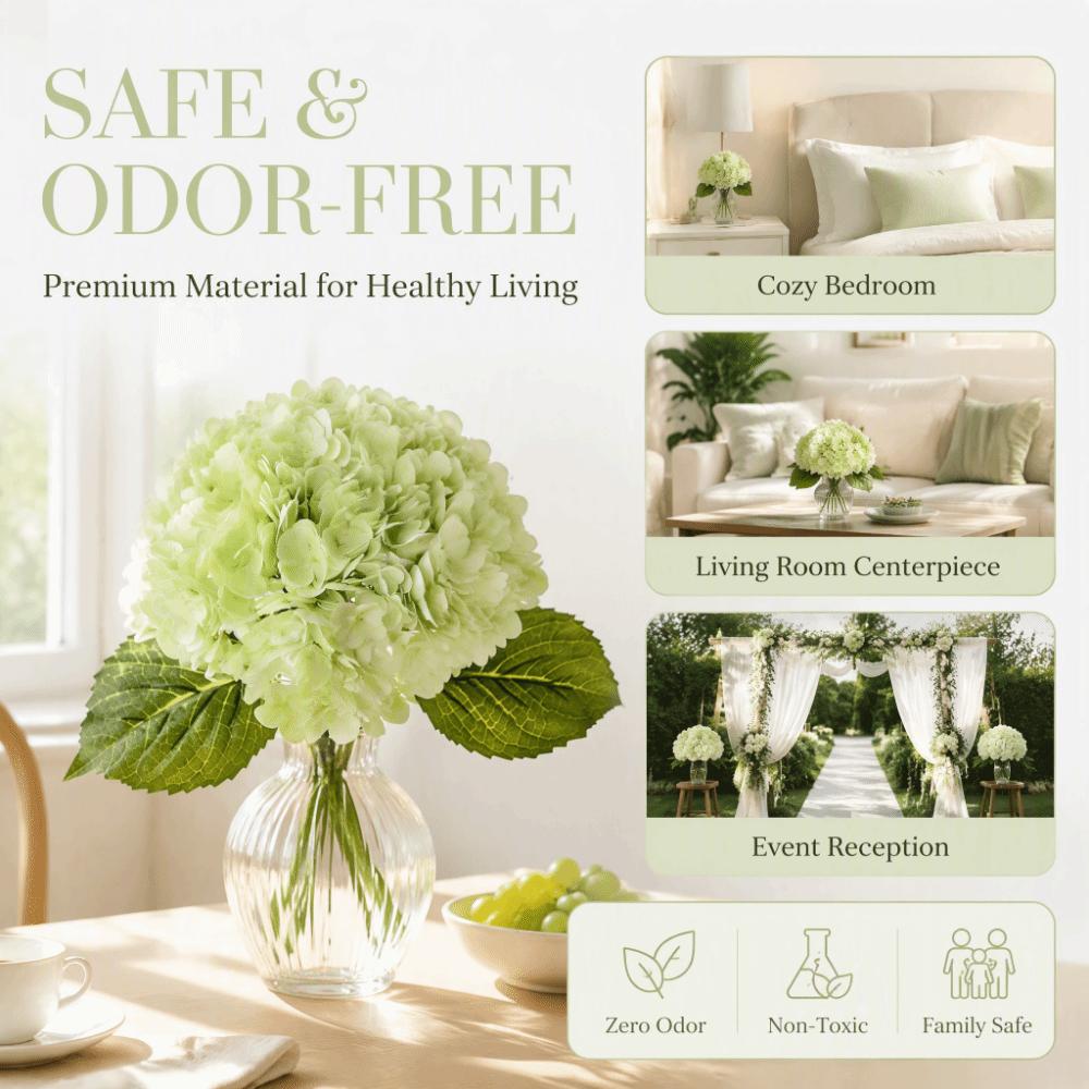 19.29in Artificial Hydrangea Bouquet Silk Material Floral Arrangements Home Decor