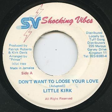 7-дюймовая пластинка LITTLE KIRK - Не хочу потерять твою любовь НИКАКОЙ Шокирующие вибрации 1989 Ямайка Регги, Ска и Даб Б/У