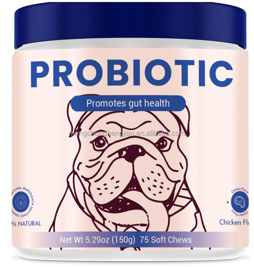 In Stock Probiotic Soft Chews Bacillus Subtilis Digestive Health Dog Probiotics Dog Supplement Pet Supplement for Dogs