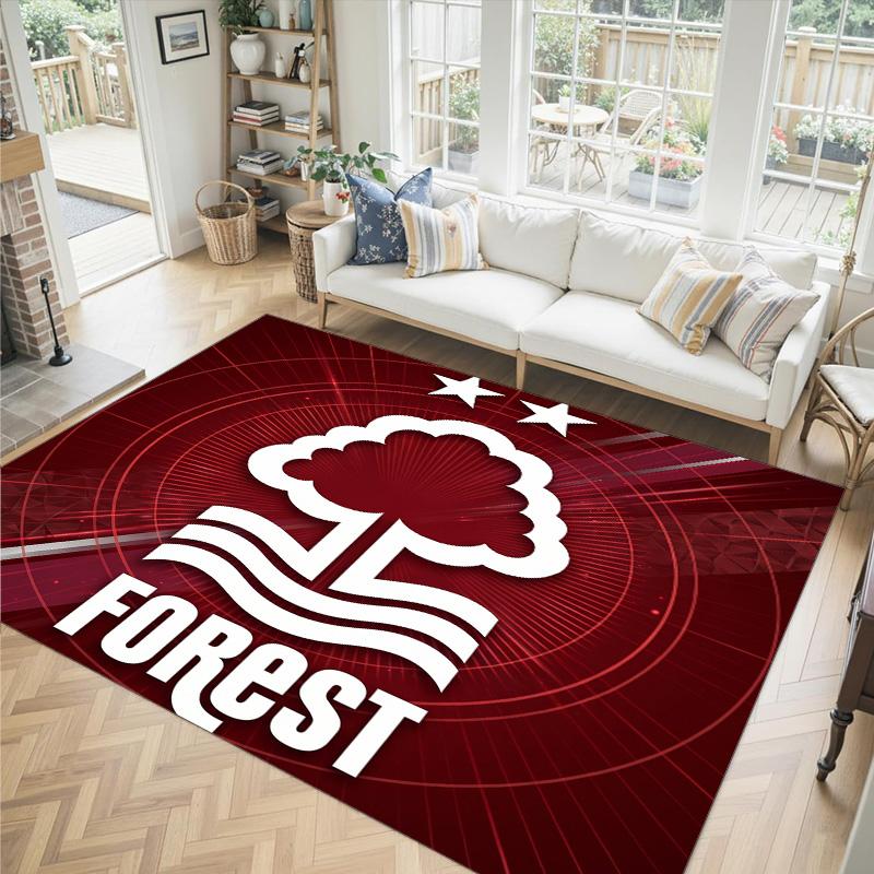 Nottingham Forest Design Crystal Velvet Carpet Cozy Non?Slip Printed Rug For Bedroom Living Room Entrance