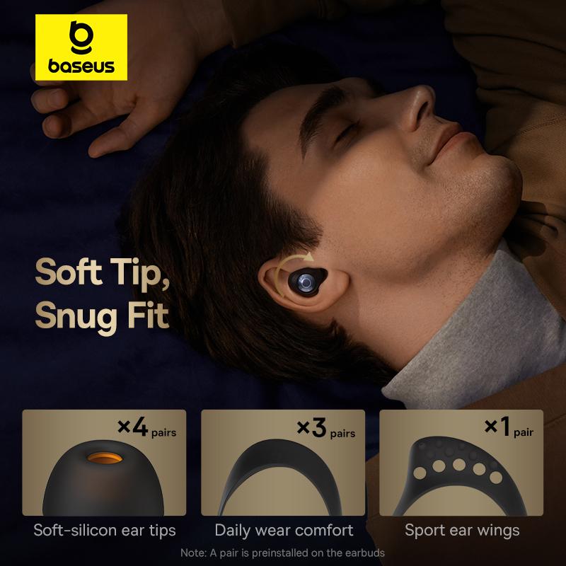 Baseus Bowie MA10 Series TWS Bluetooth 5.3 Wireless Earphone 48dB Noise Cancelling 140h Playtime Headphone IPX6 Waterproof Sport Earbud