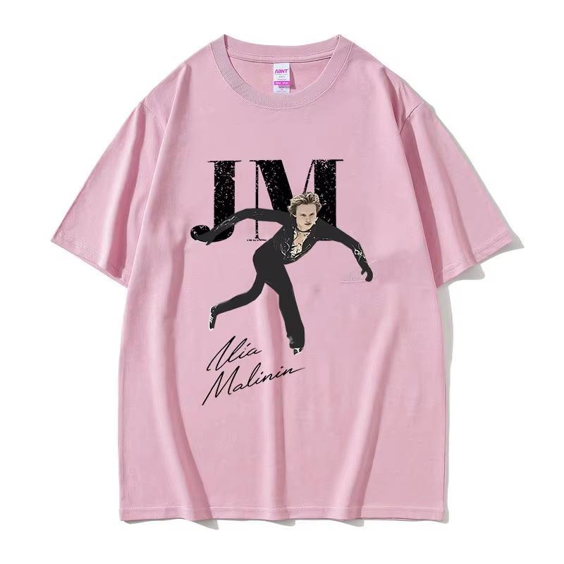 Ilia Malinin Ice Skating Fans Gift T Shirt Unisex Vintage High Quality pure Cotton Tshirts Unisex Clothing streetwear Tshirt