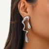 1 Pair Women Earring Irregular Liquid Water  Long Earrings