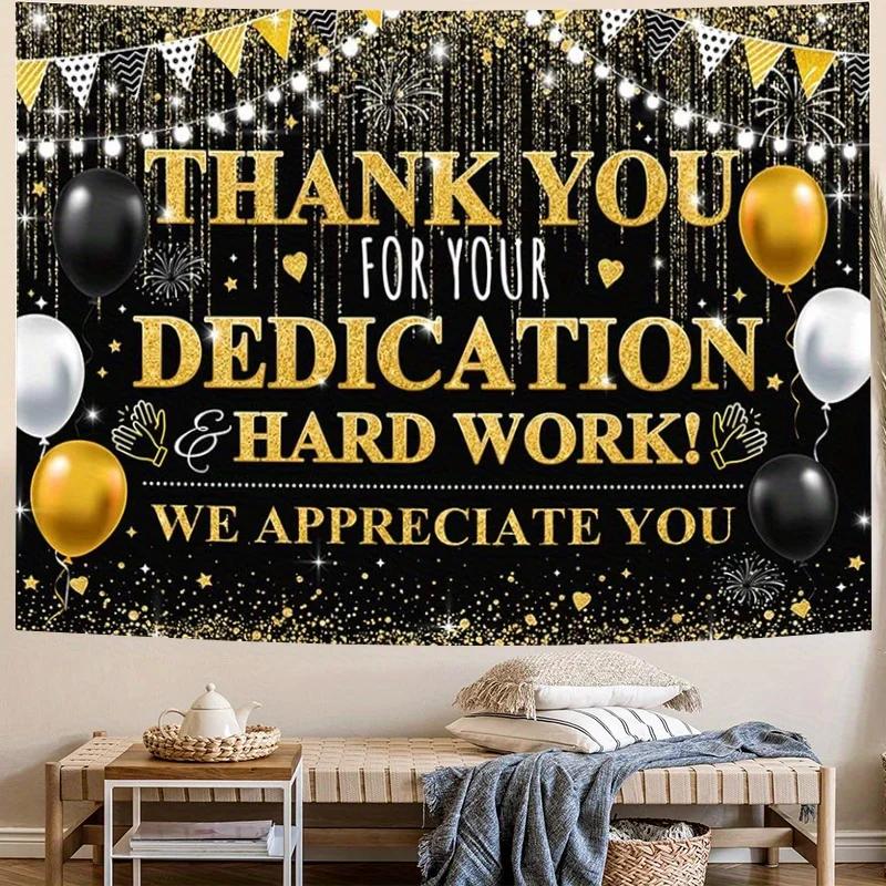 1 piece YSW 1 piece Thank-you backdrop for teachers/employees/doctors/nurses appreciation eventyzb