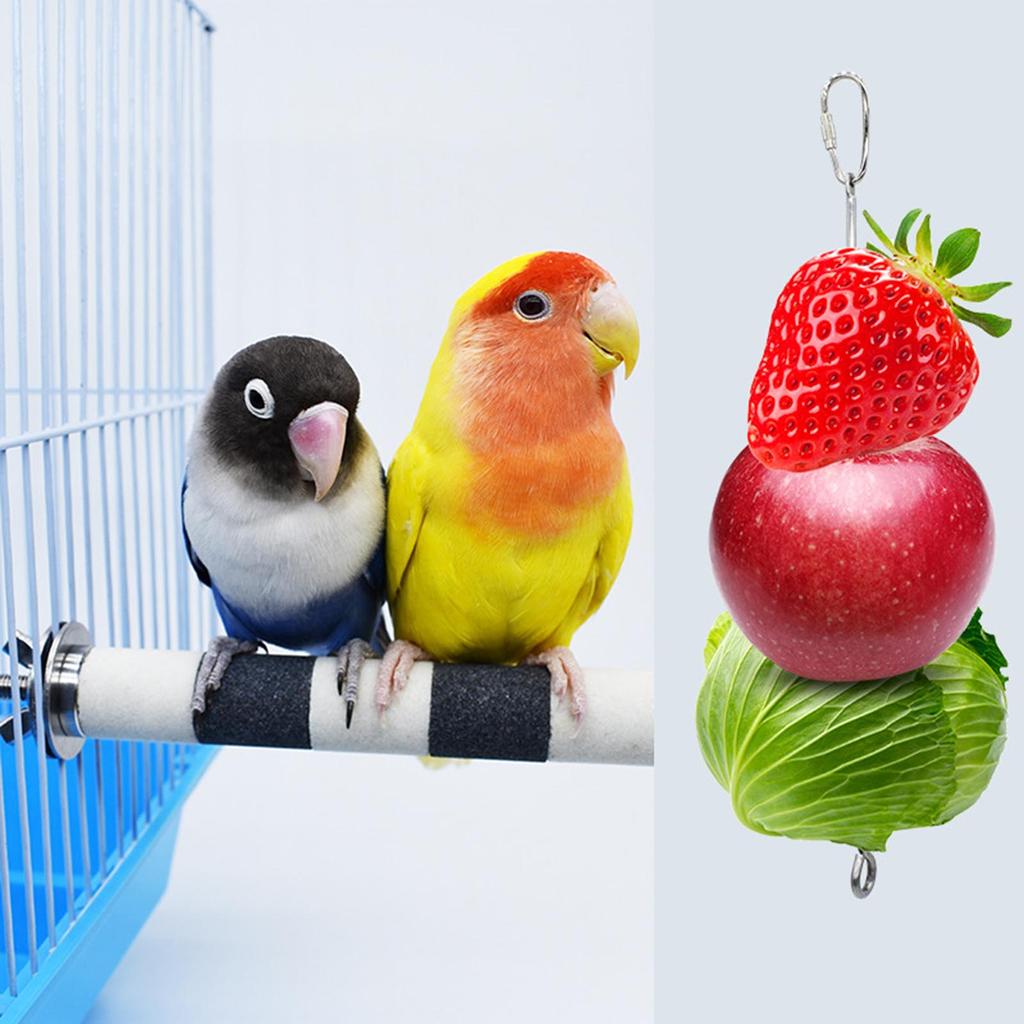 Parrot Fruit Holder Bird Feeder Outside Bird Feeders Hanging Vegetable Stick Suitable for Chinchillas Hamsters
