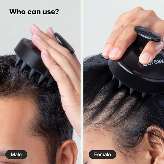 Cureskin Head Massager | Массажер для волос для роста волос | Массажер для кожи головы Шампунь-щетка для волос, супермягкая щетина, отшелушивание, против перхоти