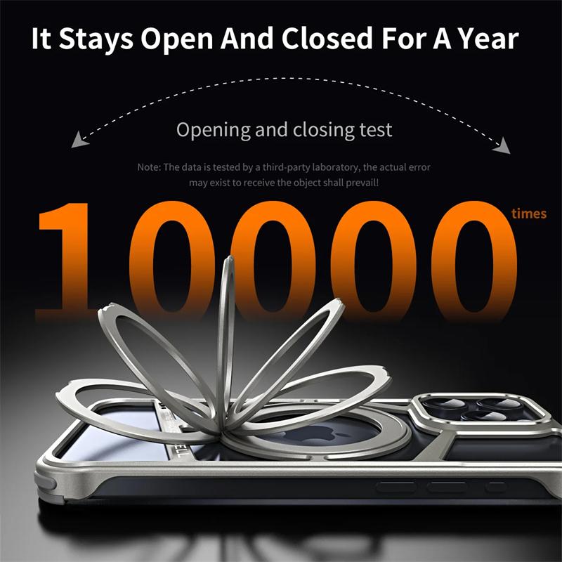 Роскошный металлический складной магнитный чехол для телефона iPhone 16 15 14 Pro Max Magsafe алюминиевый бампер ударопрочный теплоотводящий чехол