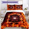 Eintracht Frankfurt Football Printed 3 Pieces Bedding Set, Comfortable Skin Friendly Bedroom Duvet Cover Set