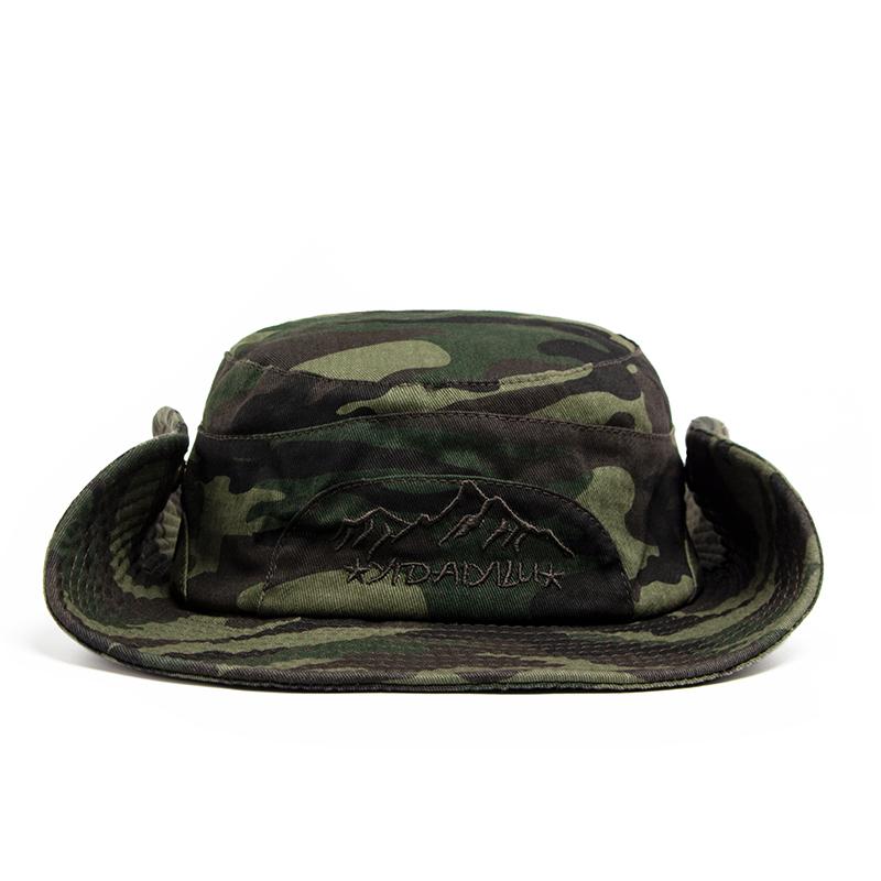Новая шляпа-ведро для рыбалки в джунглях, хлопковая мужская шляпа для рыбалки на весну и осень, кепка-панама для походов и путешествий, солнцезащитные кепки с большими широкими полями