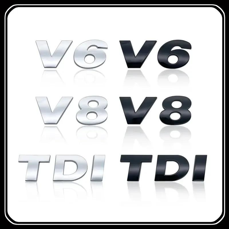 SVLHP1 ABS Хромированная Наклейка на Автомобиль V6 V8 Шильдик Задний Значок Наклейка Для VW Touareg TDI Автоаксессуары