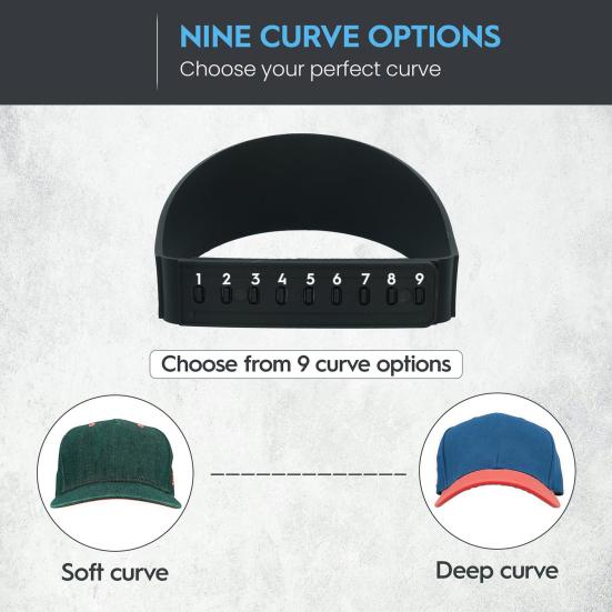 Инструмент для гибки полей шляпы. Легкий формирователь кривых полей с 9 вариантами застежек. Силиконовая крышка.