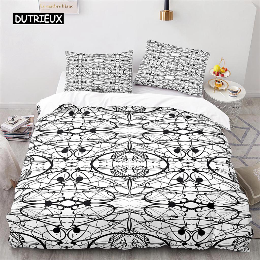 Colorful Geometric Duvet Cover Set Psychedelic Swirl Bedding Set King Queen For Kids Adults Room Microfiber Abstract Quilt Cover