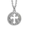 Aloha Lokahi Hawaiian Jewelry Necklace Pendant Accessory Surgical Stainless Steel Coin Shape Die Cut Scroll Cross Puzzle Stainless Silver Azuki Chain