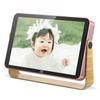 Wifi Digital Photo Frame 16GB Touch Panel Playback Sharing Wood Grain Metal Stand Good Stability Compatible with SD Memory Suitable As a Gift