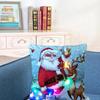Elegant Cotton Linen Pillow Cover With Led Lights For Charming Christmas Decor