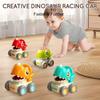 Dinosaur Racing Car, Baby Push Car Toy, Baby Toy Car Set with Whistle, Baby Push and Pull Friction Car Toy, Birthday Gift for Boys and Girls
