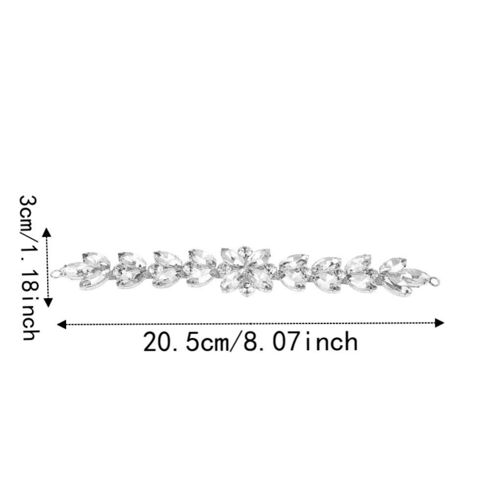 1pcs Glass DIY Craft Chains Sparkling Flower shape Statement Rhinestone Chain For Women