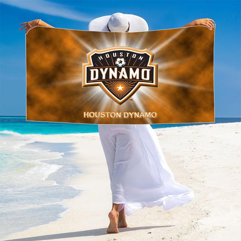 Houston Dynamo Print Beach Towel, Large Soft Quick Dry Towel for Beach Camping Swimming