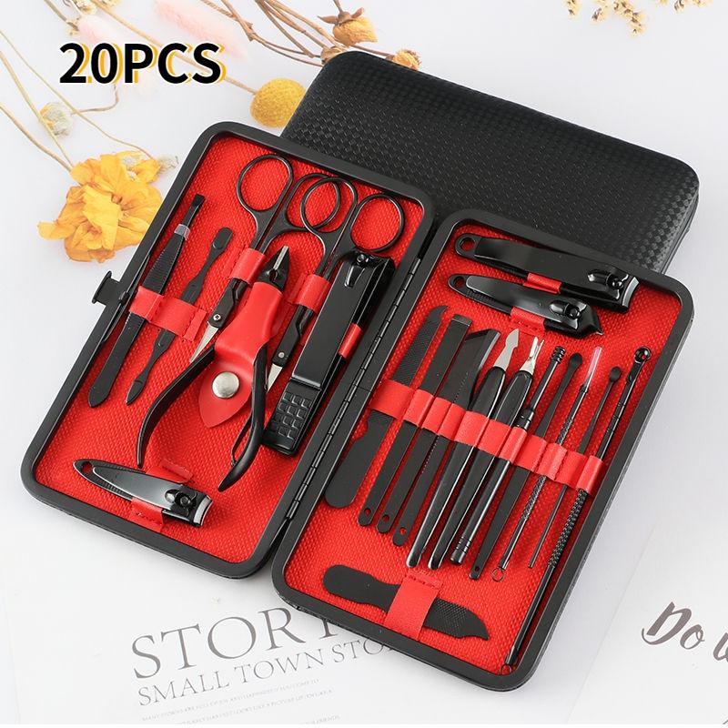 Набор маникюрных кусачек для ногтей. Маникюрные инструменты. Бытовые кирки из нержавеющей стали. Кусачки для ногтей. Маникюрные педикюрные ножницы для ногтей. Полный набор 10/15/19/24 шт.