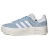Женские кроссовки Gazelle Bold Clear Sky Синие облака-белые золотисто-металлические ID6991